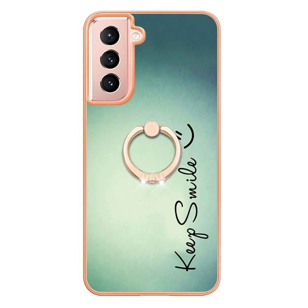 YB IMD Series-20 Style D For Samsung Galaxy S21 FE 5G 2.0mm Protective TPU Cover IMD Kickstand Electroplated Phone Case YB IMD Series-20 Style D For Samsung Galaxy S21 FE 5G 2.0mm Protective TPU Cover IMD Kickstand Electroplated Phone Case